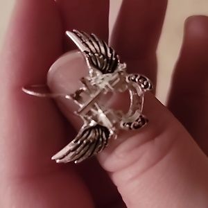 Wings with guns earrings